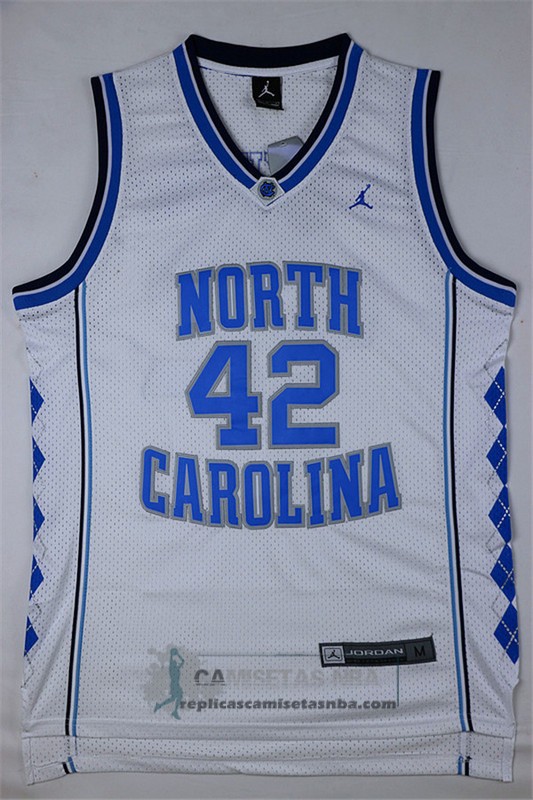 Camiseta NCAA Universidad de Carolina del Norte Stackhouse Blanc
